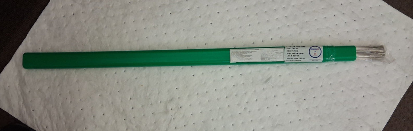 Techniweld Stainless Steel TIG Welding Rods 36" OAL 1/8" Dia 308L12536