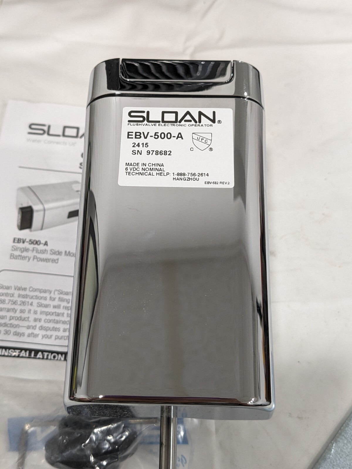 Sloan Optima Plus Flush Sensor Urinal/Water Closet Flushometer EBV500A