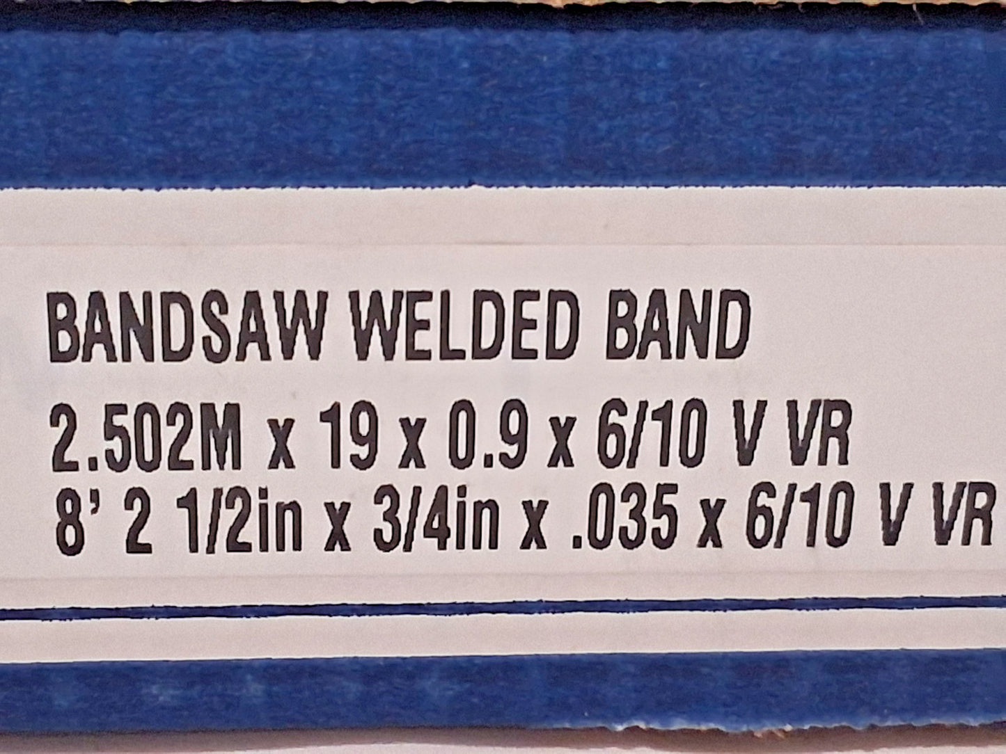 Irwin Blades Welded Bandsaw Blades 8' 2-1/2 L x 3/4" W x 6 to 10 TPI 8