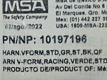 MSA Fall Protection Vest Harnesses 400lb 10197196