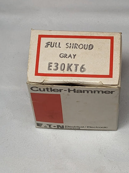 CUTLER-HAMMER FULL SHROUD GRAY SER A1 FOR SQUARE-BASE PUSHBUTTONS E30KT6