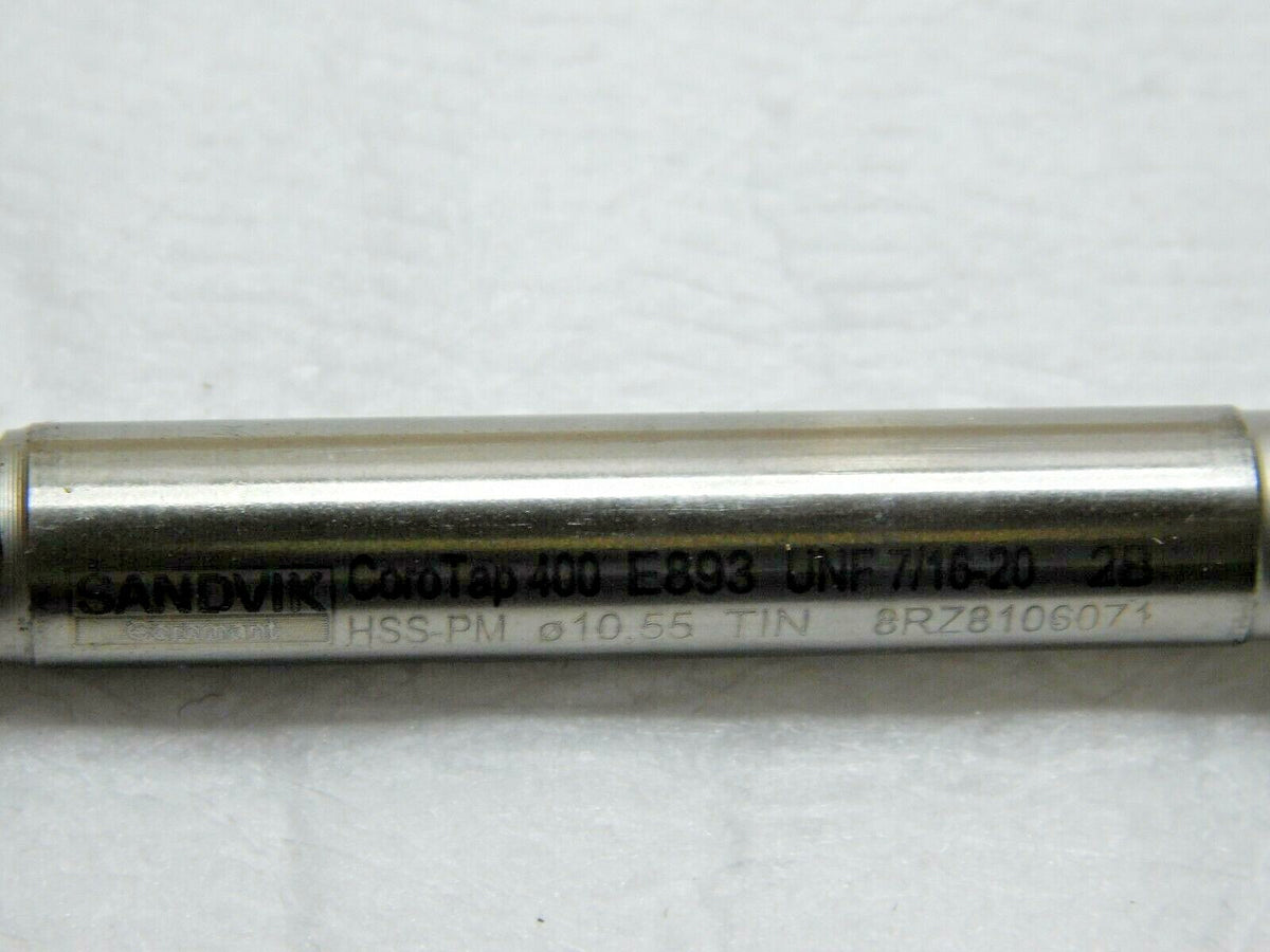 Sandvik Coromant CoroTap 400 Forming Tap HSS TiN 7/16-20 UNF 2B E8937/16 2618139