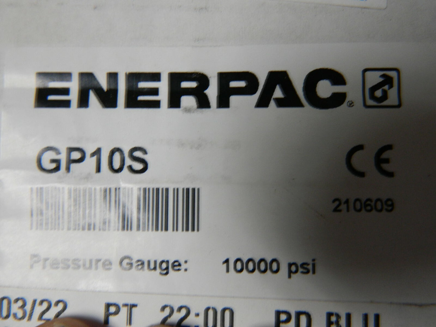 ENERPAC 0 - 10,000 psi Dry Hydraulic Pressure Gauge