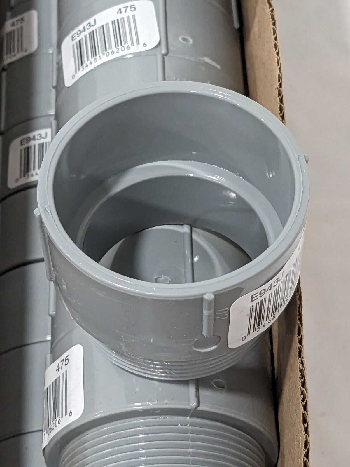 T&amp;B Conduit Male Adapter: For Rigid, PVC, 2" Trade Size Qty 28 E943J