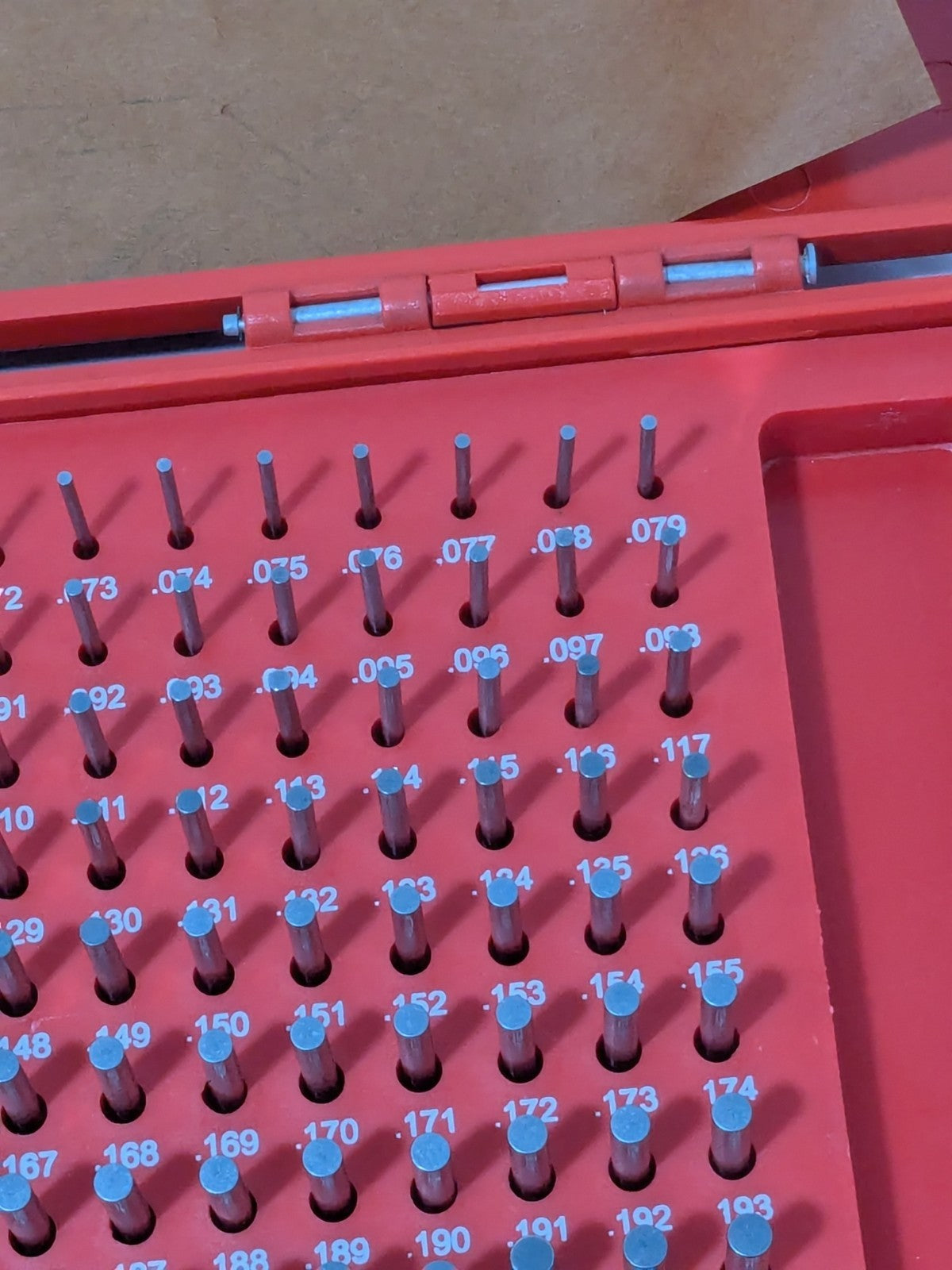 MHC 190 Pc Class ZZ Plug Gage Set: 0.061 to 0.25" Range 616-81116