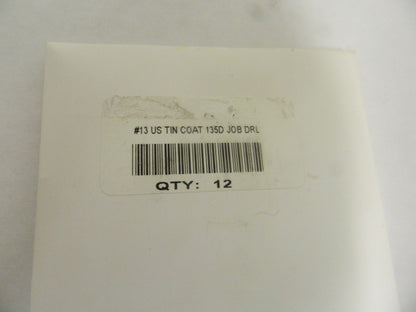 WestWard  #13 135° Point TiN Finish High Speed Steel Jobber Drill   QTY 12