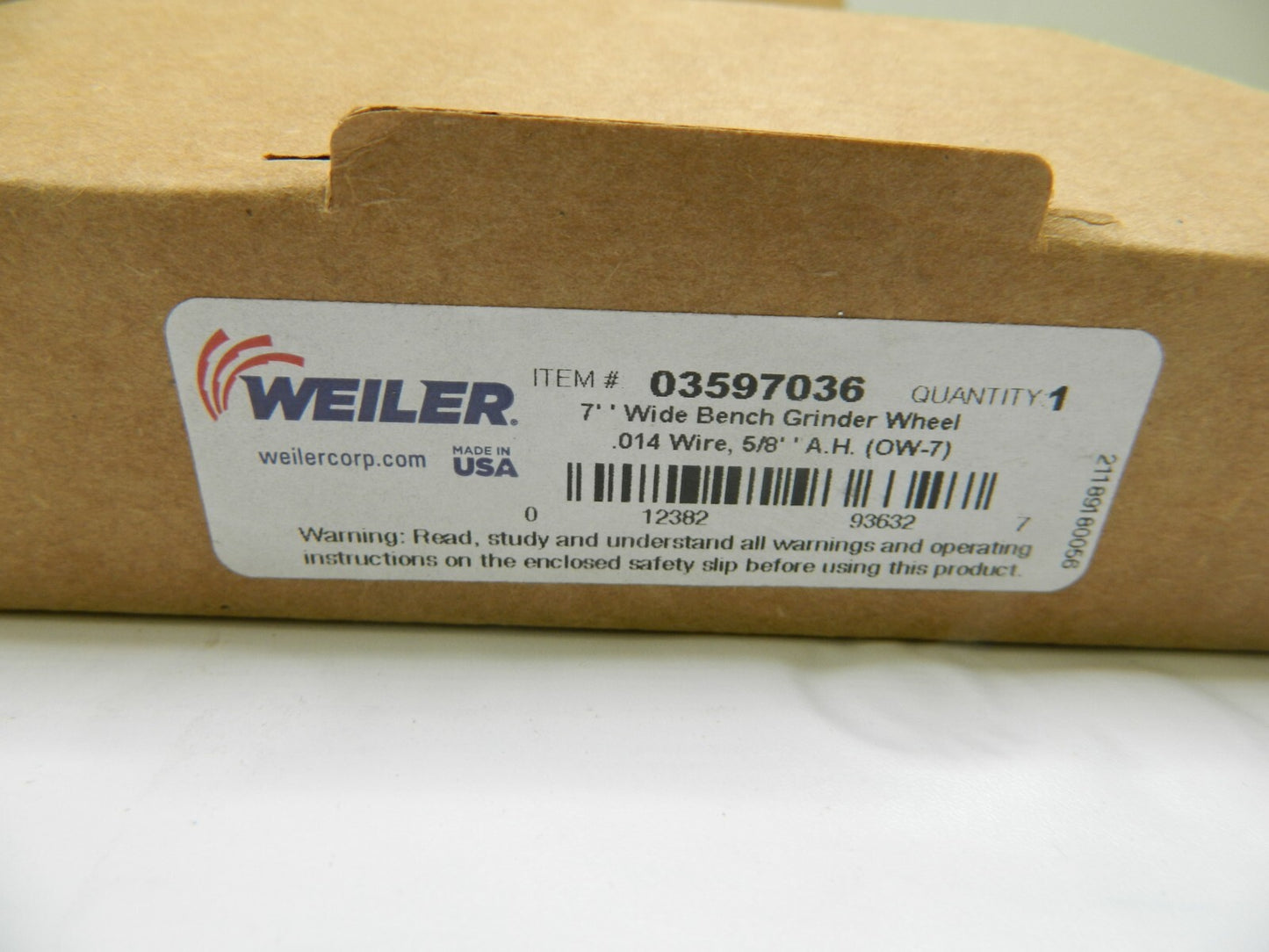 WEILER Wheel Brush: 7" Wheel Dia, Crimped 5/8" Hole, 6,000 RPM Qty 2 93632