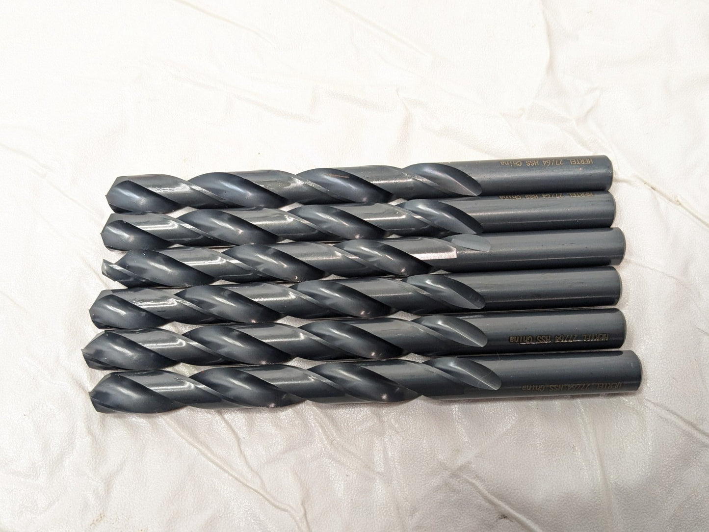 Hertel Jobber Length Drill Bits HSS 27/64" (0.4219) Dia 135 Deg QTY 6 84579