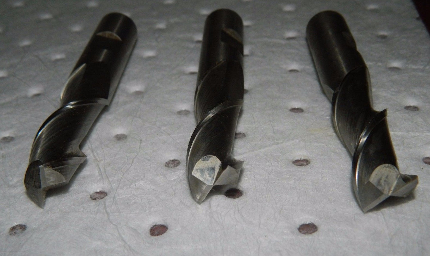 Melin Cobalt Premium End Mills 2FL 5/8" X 5/8" X 3-3/4" CC 3 Pack