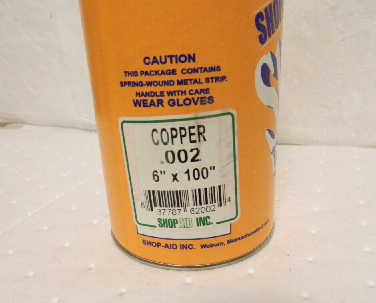 Shop Aid Shim in a Can 100" Long x 6" Wide x 0.002" Thick Copper