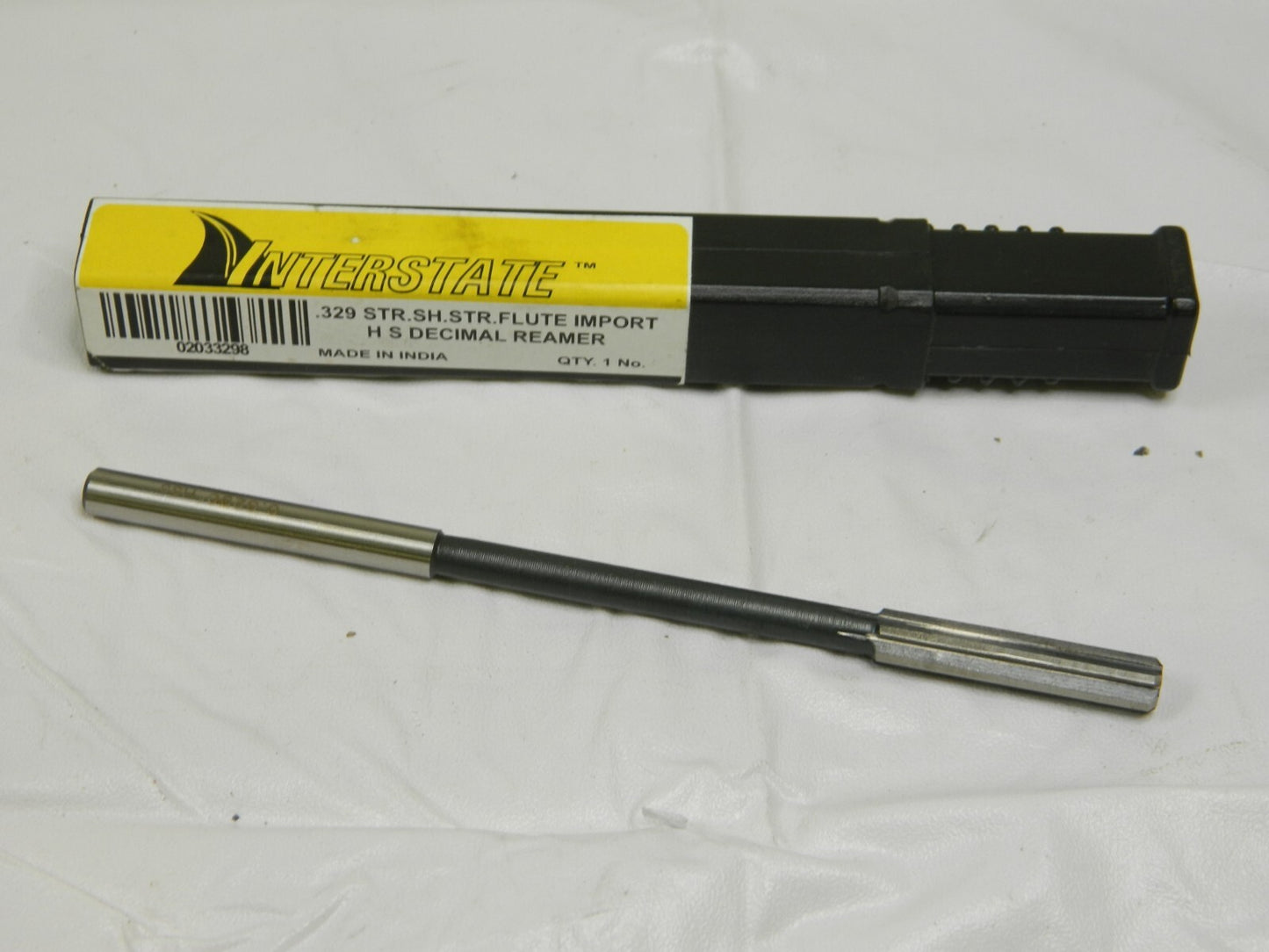 Interstate HSS Chucking Reamer: 0.329 Dia, Straight Flute 02033298