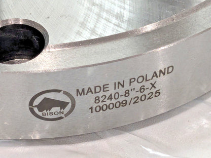 Bison Adapter Back Plate for 8" Diam Chuck D1-6 8240-8"-6-X 7-878-086F