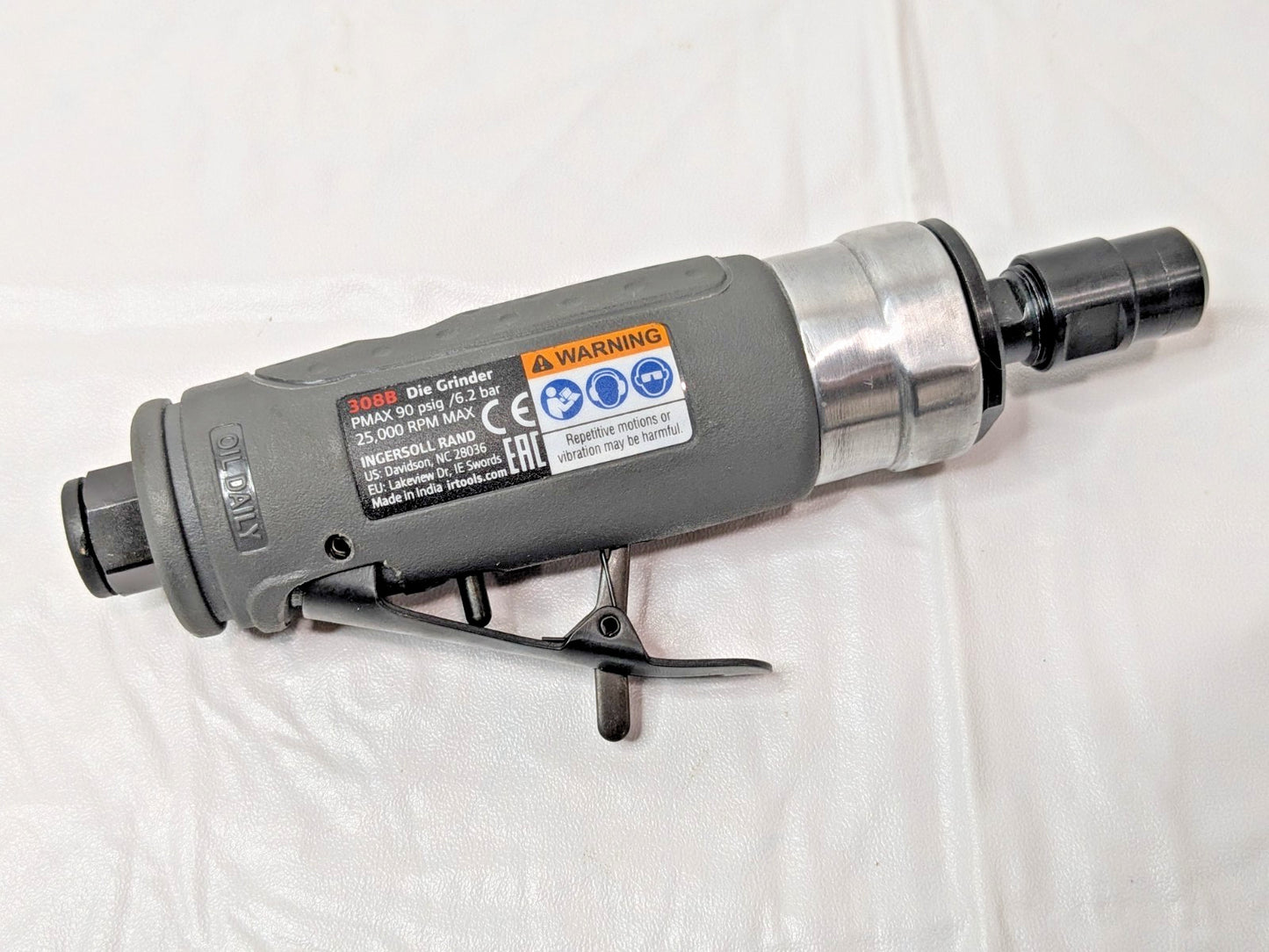 Ingersoll Rand Air Die Grinder 1/4" Collet 1/4" Inlet 25000RPM 308B