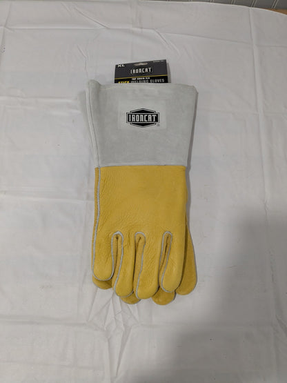 Ironcat Welding Gloves, Gauntlet Cuff, Reinforced Thumb 9060/XL
