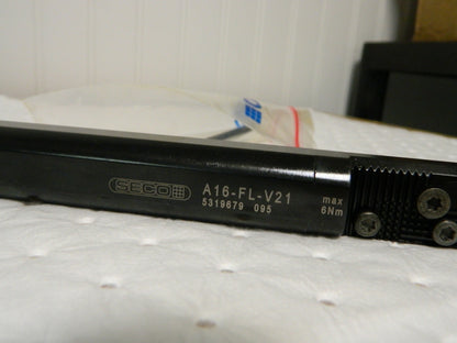 Seco A16-FL Indexable Boring Bar 8" OAL 1" Shank Diam 1.81" Max B