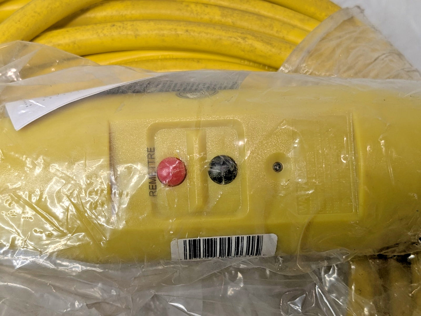Tower MFG 50 Ft Auto-Reset 15A Inline GFCI Triple Tap Cord Yellow 30438303-01