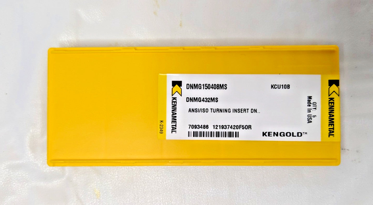 Kennametal Carbide Turning Inserts DNMG432MS KCU10B Qty 5 7093486