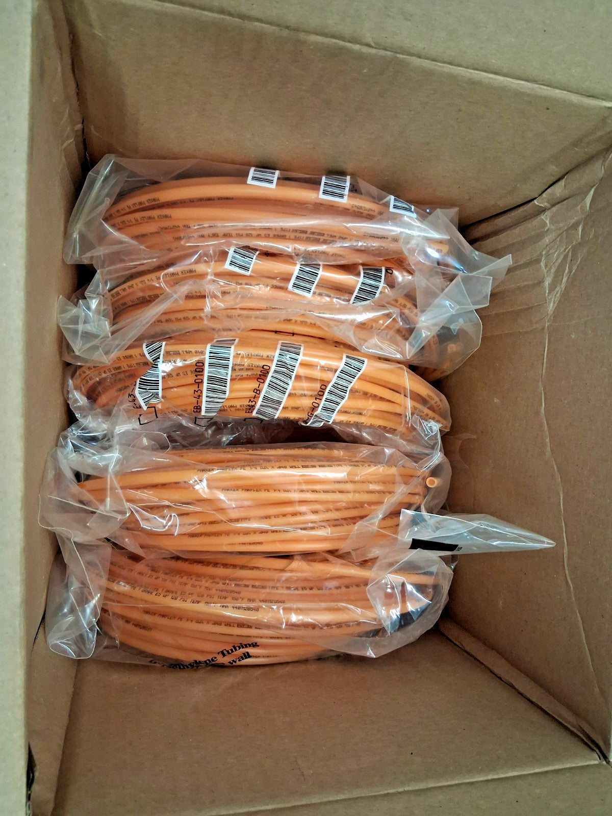 Parker Polyethylene Tube 5PK 11/64" ID x 1/4" OD 1ft Long E-43-O-0100