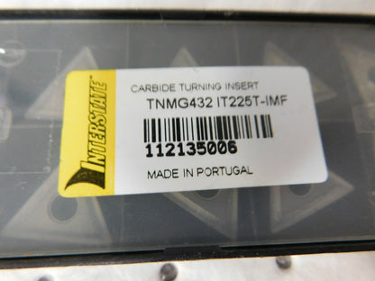 Interstate TNMG432 IMF Grade IT225T Carbide Turning Insert QTY 10 93614774