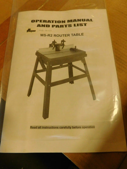 MS-R2 Router Table 26" X 20" X 34" 45 Degree Tilt 3/4HP to 5HP MS