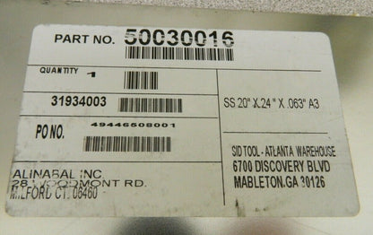 Alinabal Shim Sheet Stock 2 Ft. Long 20" Wide x 0.062" Thick 50030016