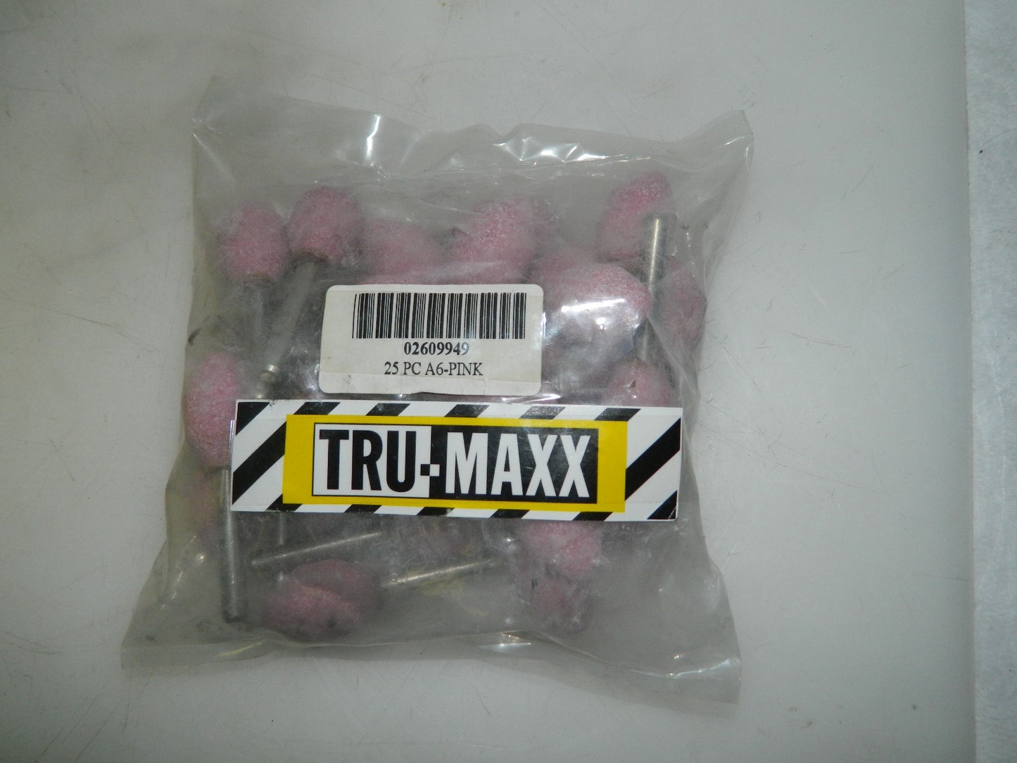 Tru-Maxx Mounted Points 25Pk A6 Pink 3/4 Head Dia  x 1-1/8" Thickness 02609