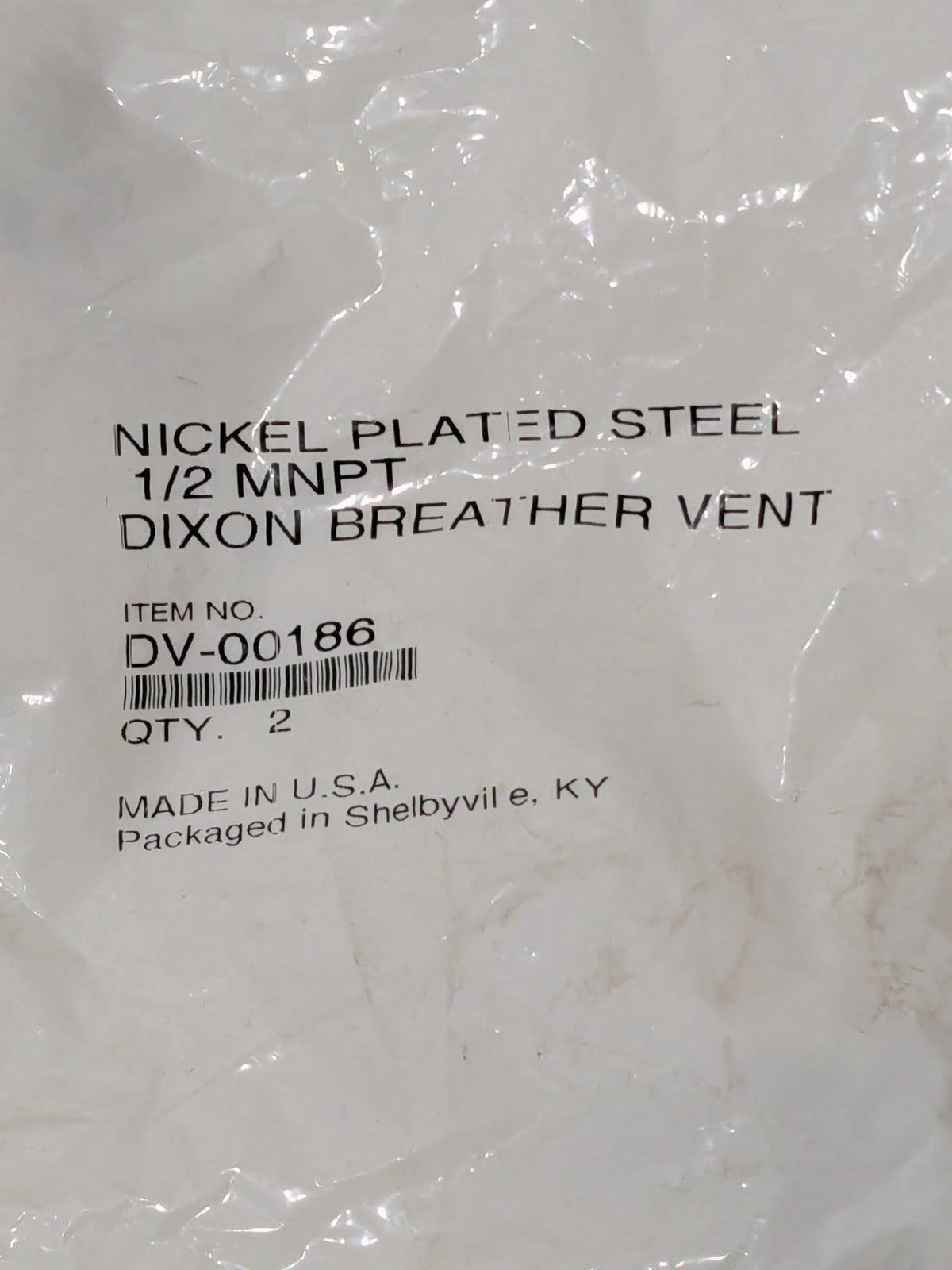 Dixon 1/2 MNPT Pneumatic Hose Venting Coupling Nickel Plated Steel 2PK DV-00186