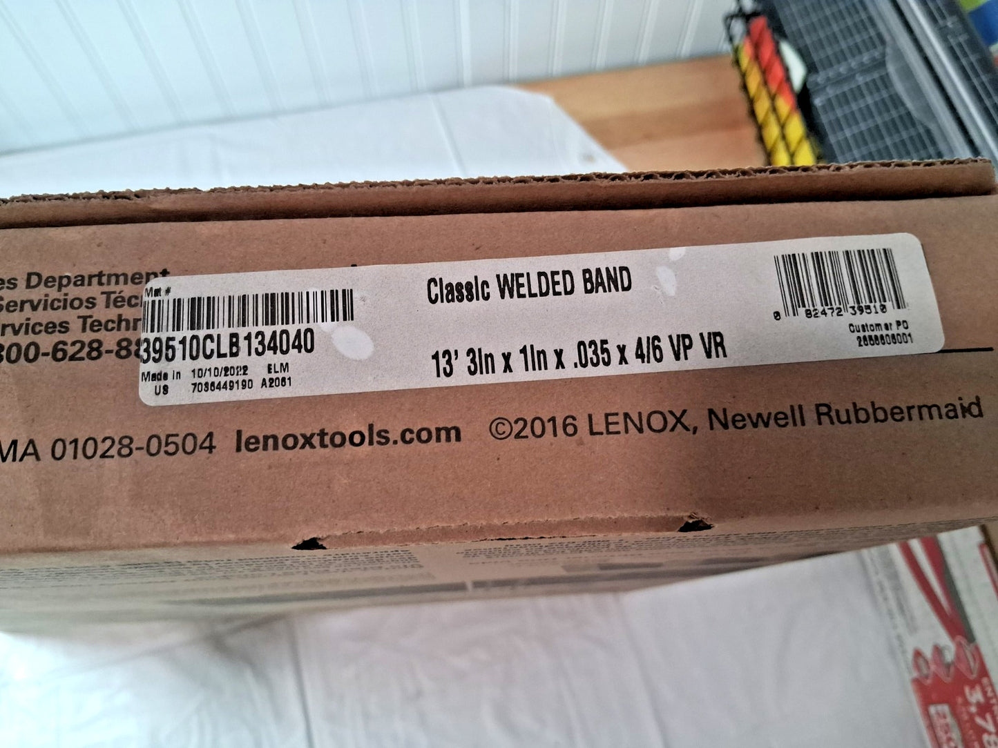 Lenox Welded Bandsaw Blades 13' 3 Long x 1" Wide x 4 to 6 TPI 39510CLB134040