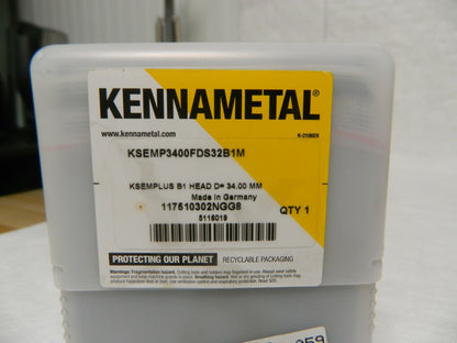 Kennametal Pilot Drill Head KSEMP5200FDS50A1M 34mm Max Diam 5116019