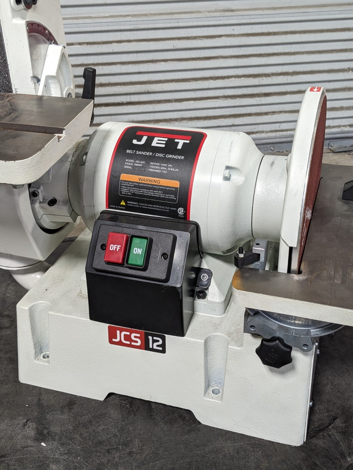 Jet Combination Belt Sander / Disc Grinder w/ Stand 1.5 HP 115v Parts / Repair