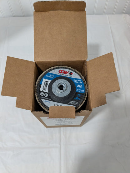 CGW Flap Disc: 4-1/2" Dia, Zirconia Alumina, Type 29 Box of 5 42336