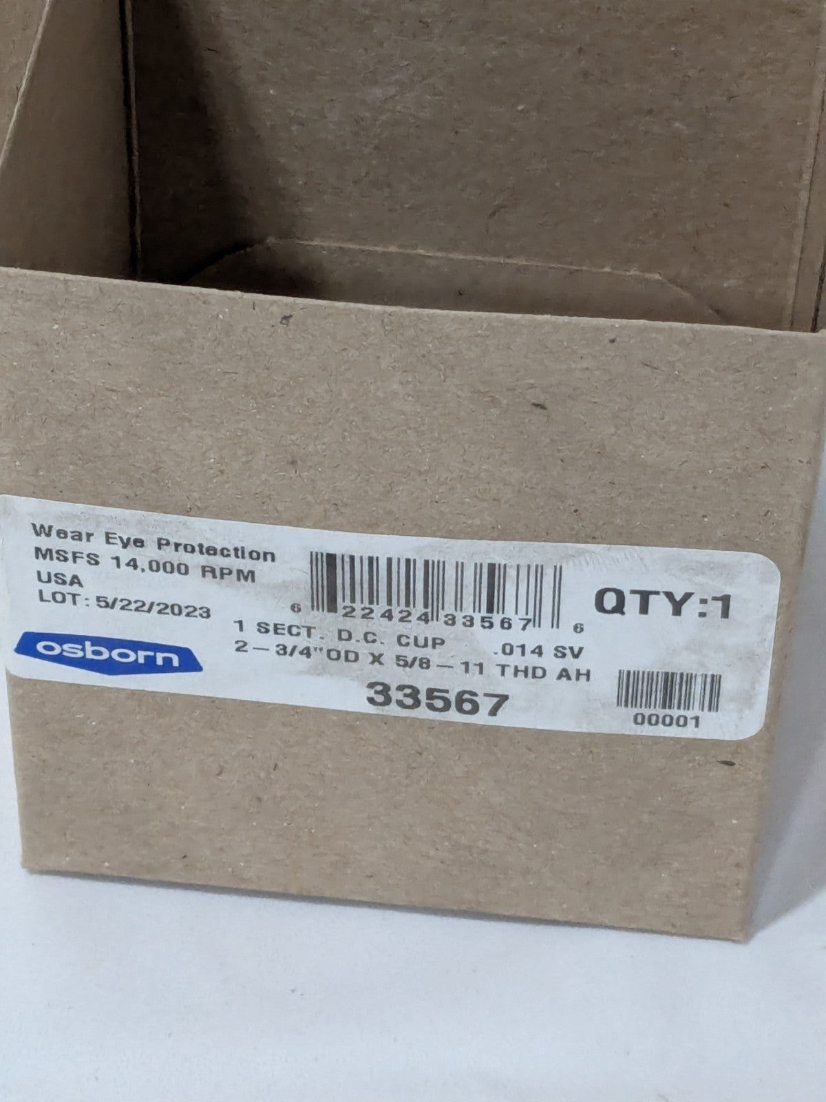 Osborn Cup Brush: 2-3/4" Dia, 0.014" Wire Dia, Stainless Steel, Knotted 33567