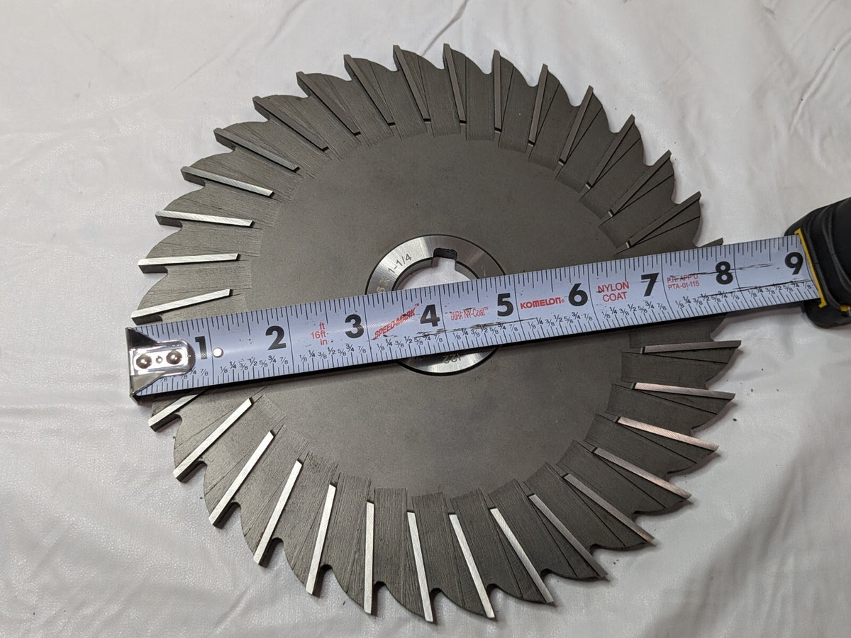 MOON Cutter Side Milling Cutter 8" Diam x 5/16" CW X 1-1/4" Arbor