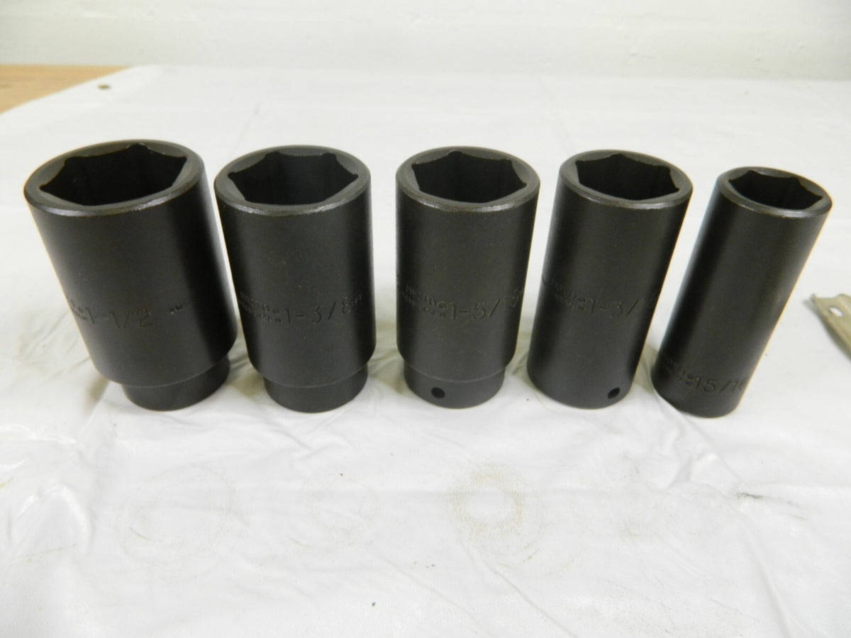 PROTO Deep Impact Socket Set: 14 Pc 3/8 to 1-1/2" Socket J74116 INCOMPLETE