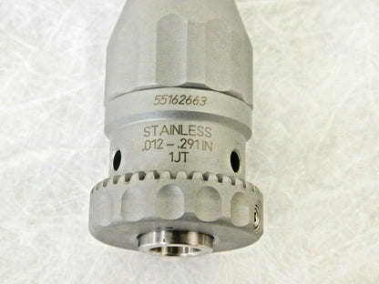 Accupro Tapered Mount Stainless Steel Drill Chuck JT1 .012"-.291" Cap