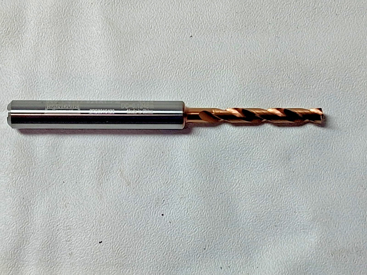 Sandvik Solid Carbide Jobber Length Drill Bits 1/8" (0.1250) Dia 147 deg 26