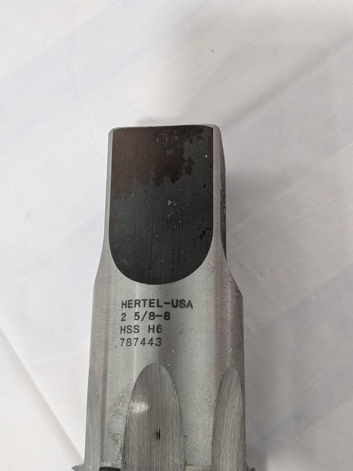 HERTEL Straight Flute Tap: 2-5/8-8 UNS, 6 Flutes, Plug Chamfer HSS 87042
