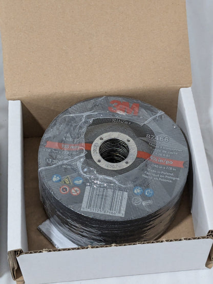 3M Depressed-Center Wheel 4-1/2" Dia, 0.0450" Thick, 7/8" Hole Qty 50 7100139230