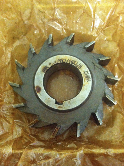 Precision Side Milling Cutter 2-1/2" x 7/16" Straight 14T Uncoated HSS