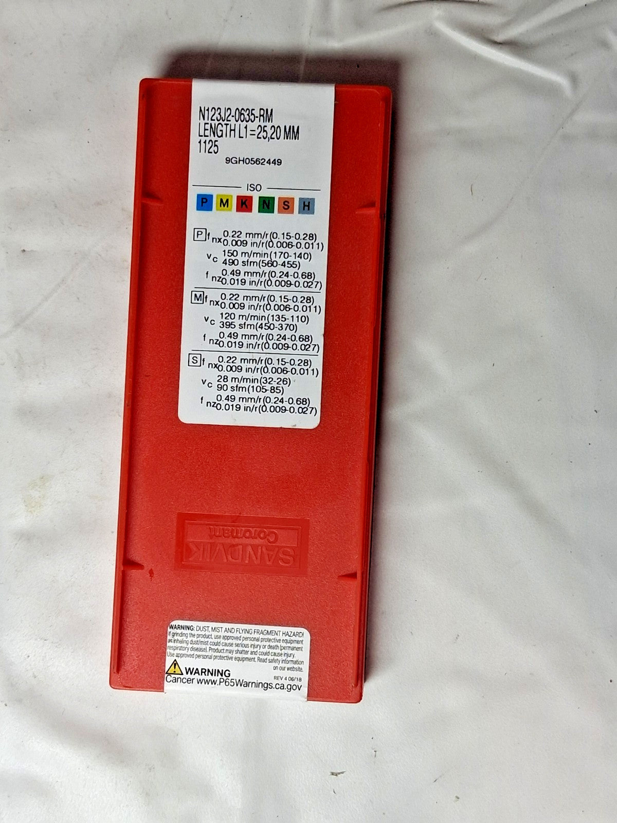 Sandvik Carbide Coromant Grooving Inserts 10PK N123J2-0635-RM 1125 5736805