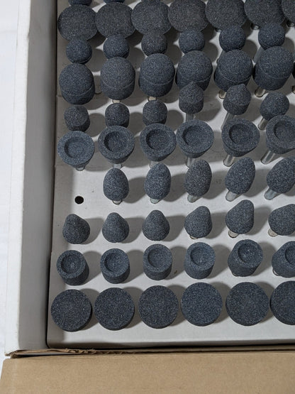 Grier 93 Pc AO Vitrified Mounted Stone Abrasive Point Set KIT-1/4-BLUE100