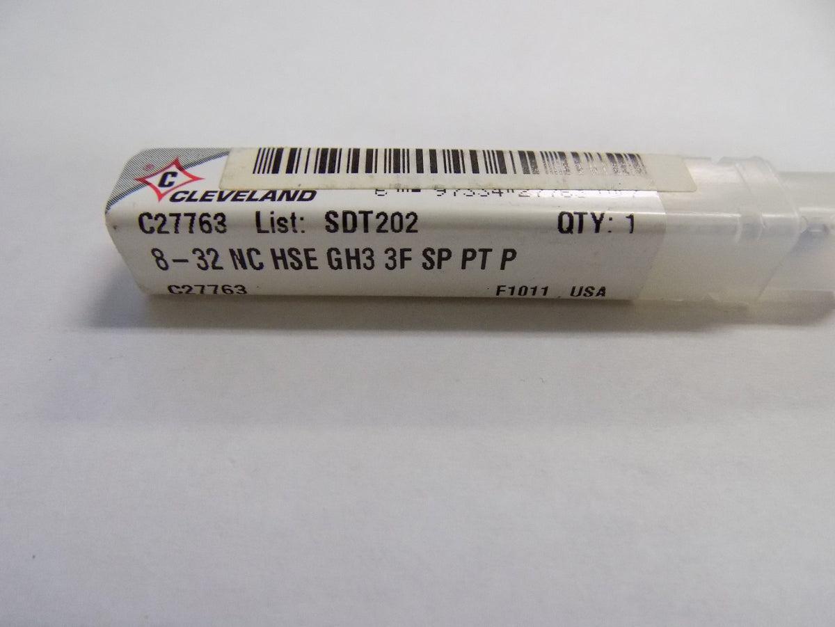 Cleveland Cobalt Plug Spiral Point Taps 8-32 H3 3-Flutes #C27763