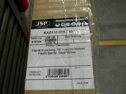 JSP Safety Expanding Barrier 9'8" Injection Molded Plastic KAZ110-005-330