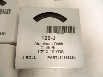 Pro 1-1/2" x 10 Yd 120 Grit Aluminum Oxide Shop Roll Qty 5 64698384