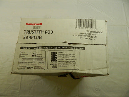 HOWARD LEIGHT Earplug: Foam, Round, Push-In Stem, Corded TRUSTFITPOD-30