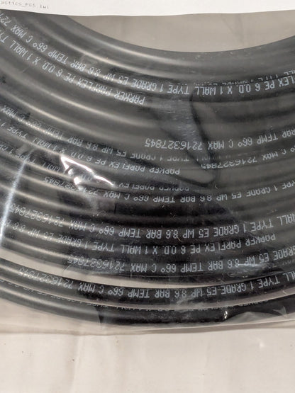 Parker Black Polyethylene Tube: 100' Long, 4mm I.D. EB-6X1-0100-DUP