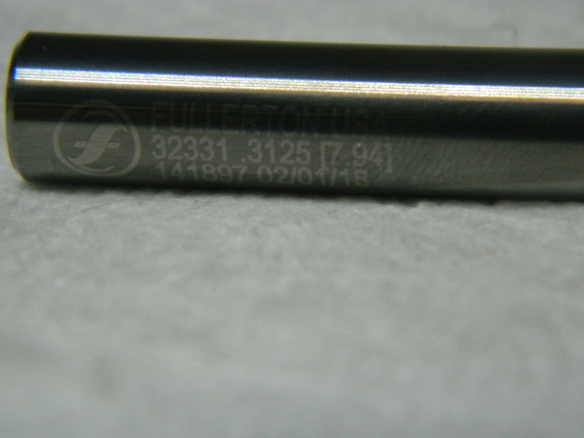 Fullerton Tool  SC Sq End Mill 5/16" x 5/16" x 7/8" 2-1/2" OAL 4 FL Qty 2 32331