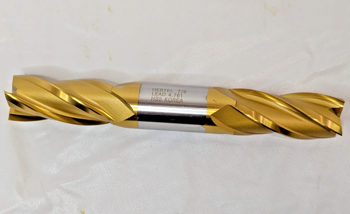 Hertel HSS Square End Mill 7/8" Dia 1-7/8" LOC 6-1/8" OAL 4FL 87151551