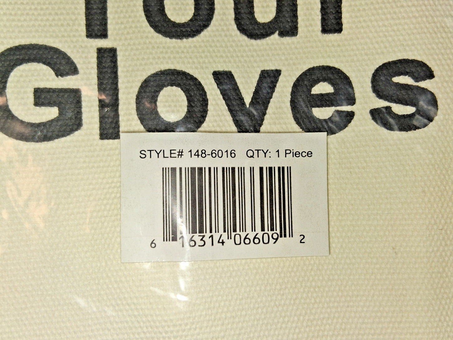 PIP Glove Bag Unlined 16" Long Canvas Natural Qty 2 148-6016