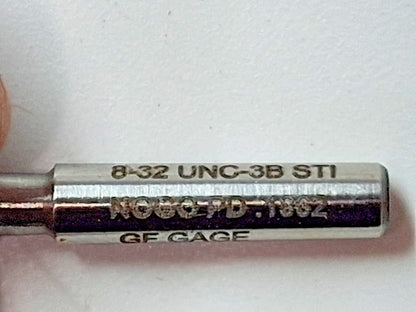 GF Gage 8-32 Steel Screw Thread Insert Plug Thread Insert No Go 55315477